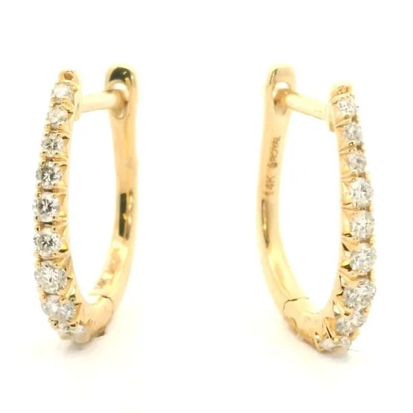 14k Yellow Gold Diamond Earrings Jaymark Jewelers Cold Spring, NY