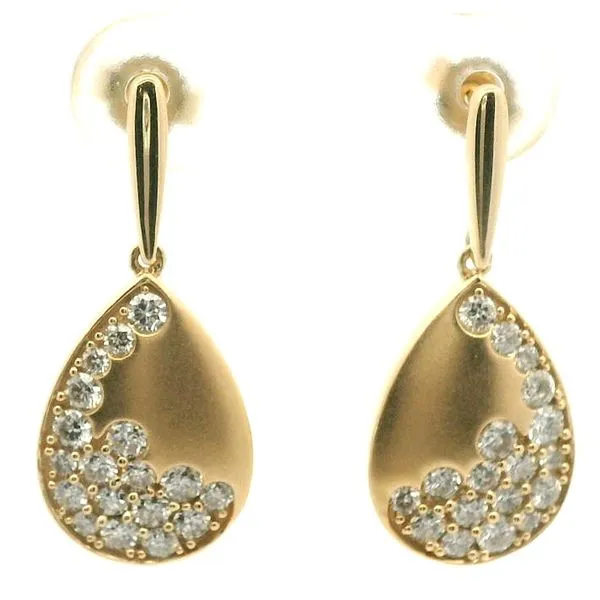 14k Yellow Gold Diamond Earrings Jaymark Jewelers Cold Spring, NY