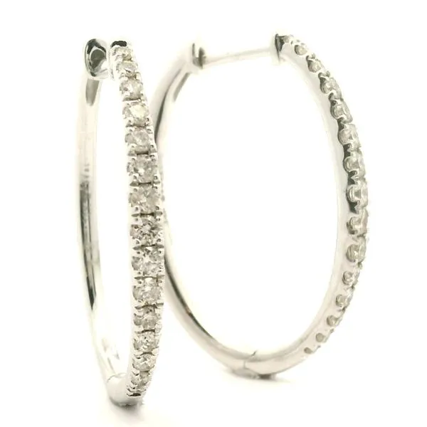14k White Gold Diamond Earrings Jaymark Jewelers Cold Spring, NY