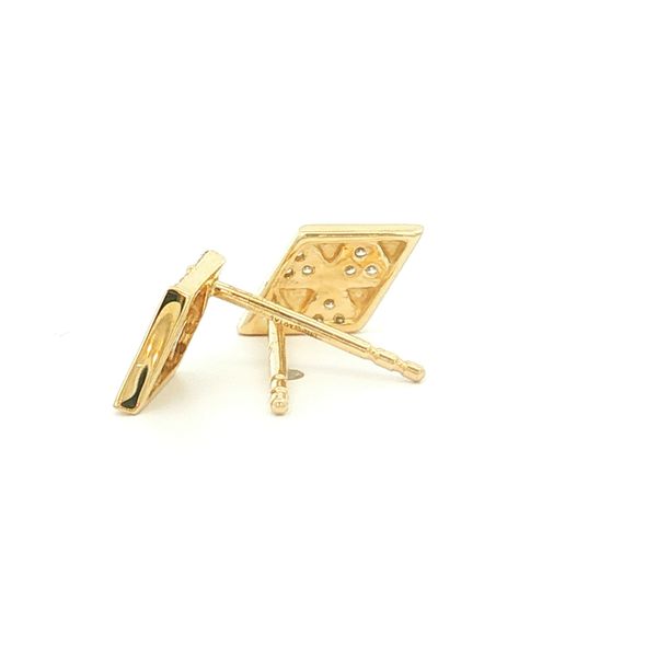 14K Yellow Gold Diamond Kite Earrings Image 3 Jaymark Jewelers Cold Spring, NY