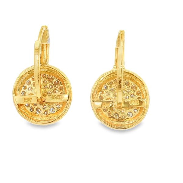 14K Yellow Gold Diamond Earrings Image 2 Jaymark Jewelers Cold Spring, NY