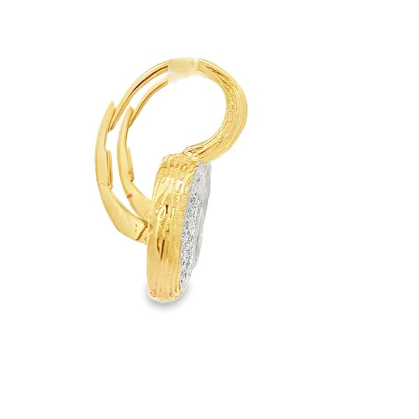 14K Yellow Gold Diamond Earrings Image 4 Jaymark Jewelers Cold Spring, NY