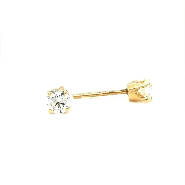 18K Yellow Gold Basket Set Diamond Stud Earrings, .75cttw Image 2 Jaymark Jewelers Cold Spring, NY