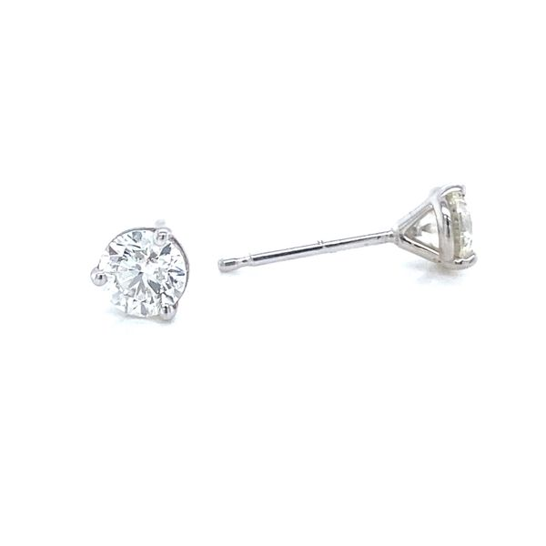 14K White Gold Diamond Martini Stud Earrings, .60cttw Image 3 Jaymark Jewelers Cold Spring, NY