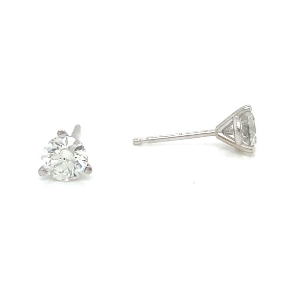 14K White Gold Martini Set Diamond Stud Earrings, .75cttw Image 3 Jaymark Jewelers Cold Spring, NY