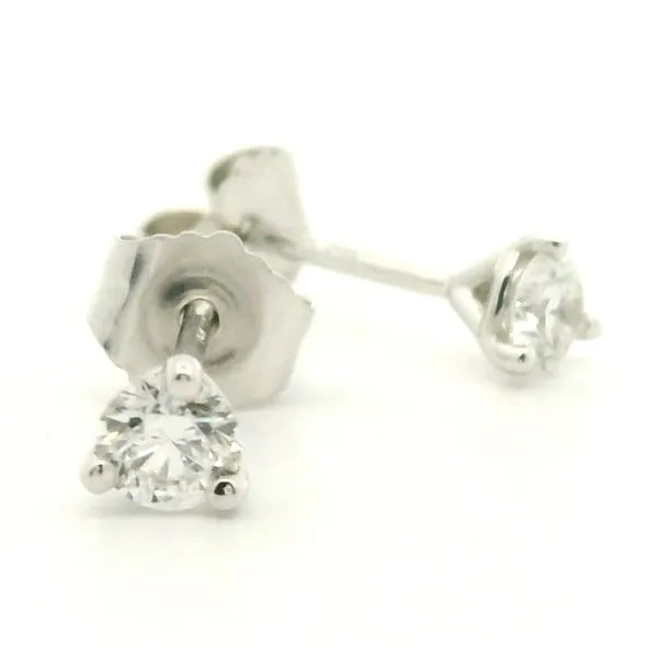 14K White Gold Martini Set Diamond Stud Earrings, .75cttw Jaymark Jewelers Cold Spring, NY
