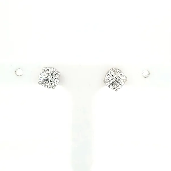 14k White Gold Basket Set Diamond Studs 1.99cttw Jaymark Jewelers Cold Spring, NY