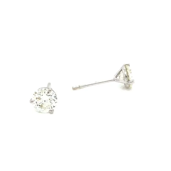 14K White Gold Diamond Studs 1ct Image 3 Jaymark Jewelers Cold Spring, NY