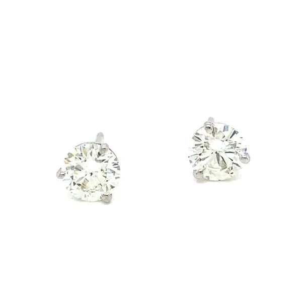 14K White Gold Diamond Studs 1ct Jaymark Jewelers Cold Spring, NY