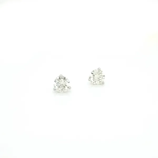 14k White Gold Martini Set Diamond Studs 1.41cttw Jaymark Jewelers Cold Spring, NY