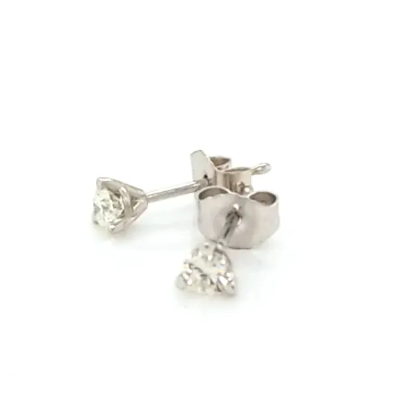 14k White Gold Martini Set Diamond Studs .25cttw Image 2 Jaymark Jewelers Cold Spring, NY