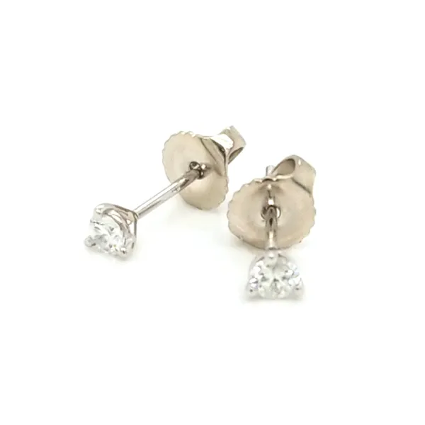 14k White Gold Martini Set Diamond Studs .10cttw Image 2 Jaymark Jewelers Cold Spring, NY