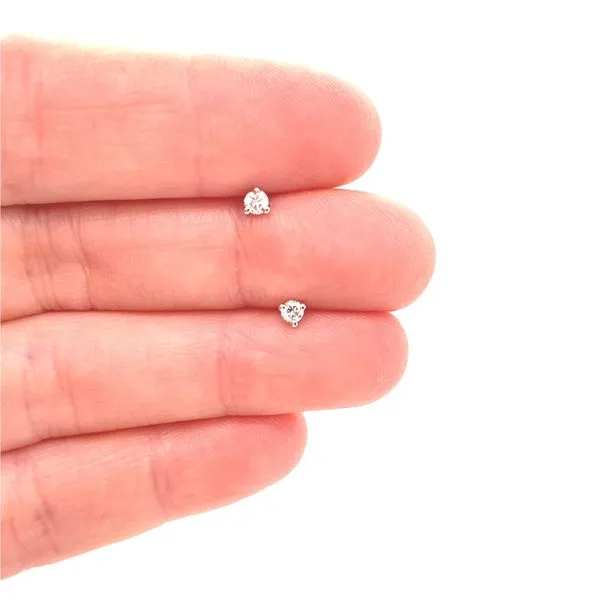 14K White Gold Martini Set Diamond Studs .15cttw Image 2 Jaymark Jewelers Cold Spring, NY