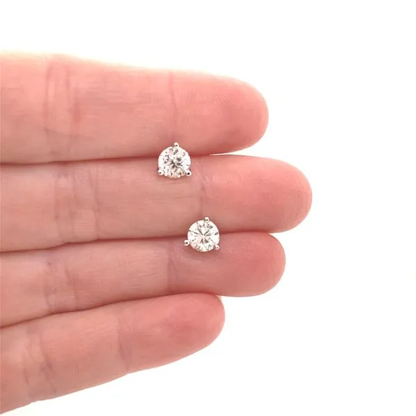 14K White Gold Diamond Stud Earrings, 1.41cttw Image 2 Jaymark Jewelers Cold Spring, NY