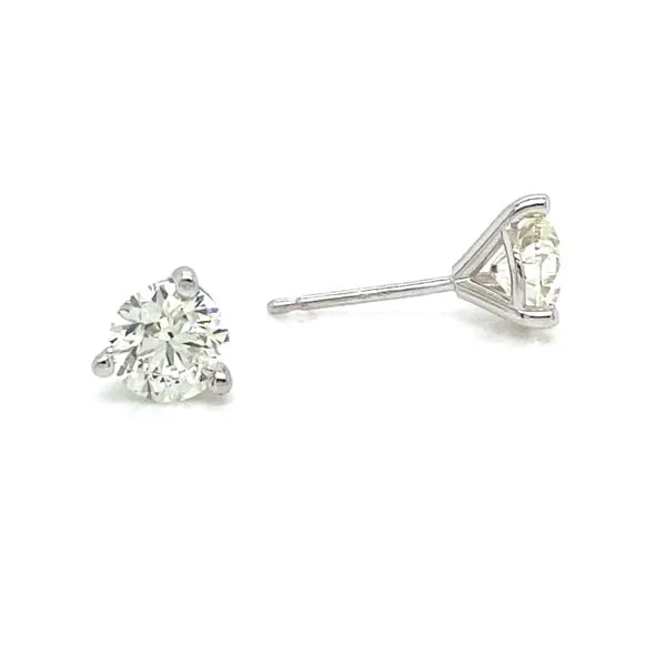 14K White Gold Diamond Stud Earrings, 1.41cttw Image 3 Jaymark Jewelers Cold Spring, NY