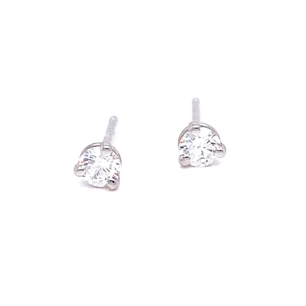 14K White Gold Diamond Martini Stud Earrings, .20cttw Jaymark Jewelers Cold Spring, NY