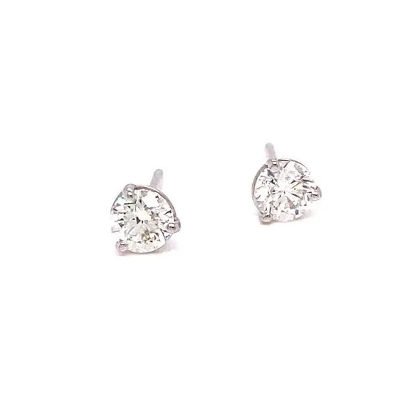14K White Gold Diamond Martini Stud Earrings, .60cttw Jaymark Jewelers Cold Spring, NY
