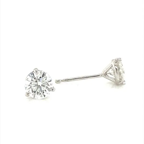 14K White Gold Diamond Martini Stud Earrings, 1.00cttw Image 3 Jaymark Jewelers Cold Spring, NY