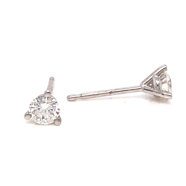 14K White Gold Diamond Martini Stud Earrings, .40cttw Image 3 Jaymark Jewelers Cold Spring, NY