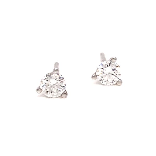 14K White Gold Diamond Martini Stud Earrings, .40cttw Jaymark Jewelers Cold Spring, NY