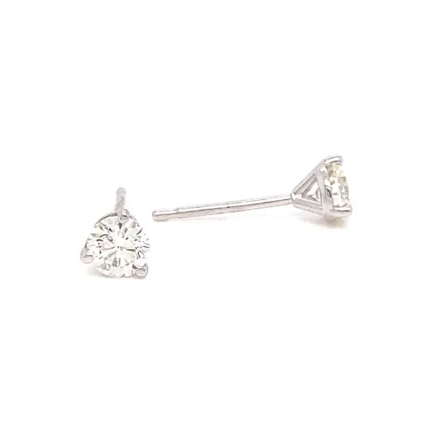 14K White Gold Diamond Martini Stud Earrings, .50cttw Image 3 Jaymark Jewelers Cold Spring, NY