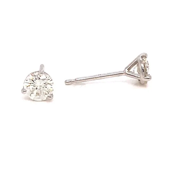 14K White Gold Diamond Martini Stud Earrings, .60cttw Image 3 Jaymark Jewelers Cold Spring, NY