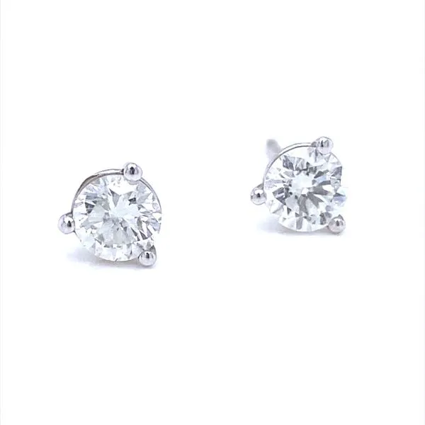 14K White Gold Diamond Martini Stud Earrings .60cttw Jaymark Jewelers Cold Spring, NY