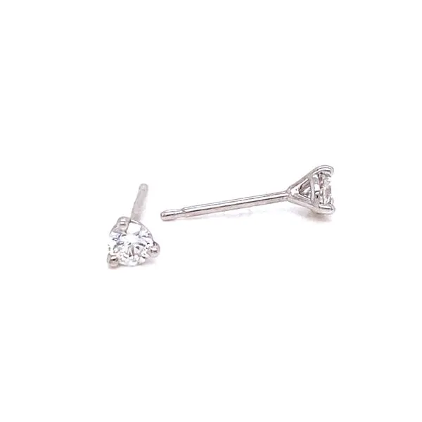 14K White Gold Diamond Martini Stud Earrings, .25cttw Image 3 Jaymark Jewelers Cold Spring, NY