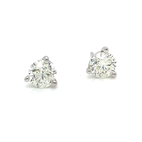 14K White Gold Martini Set Diamond Stud Earrings, 1.42cttw Jaymark Jewelers Cold Spring, NY