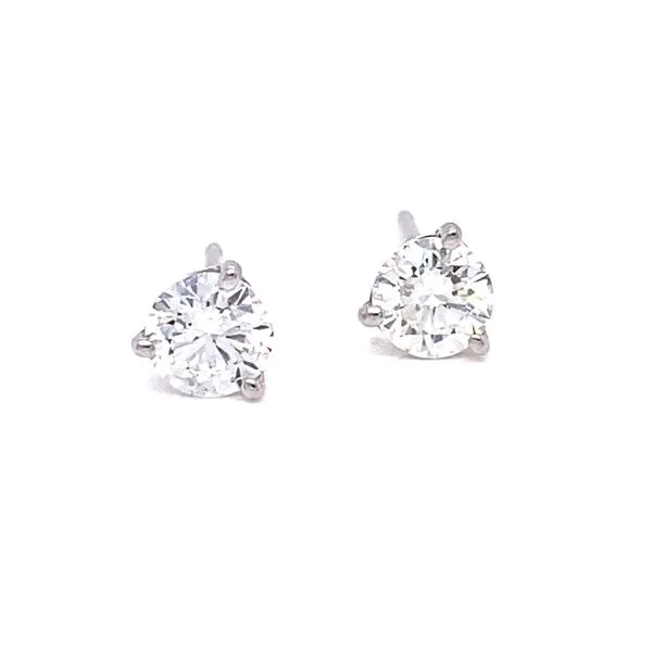 14K White Gold Diamond Martini Stud Earrings, .75cttw Jaymark Jewelers Cold Spring, NY