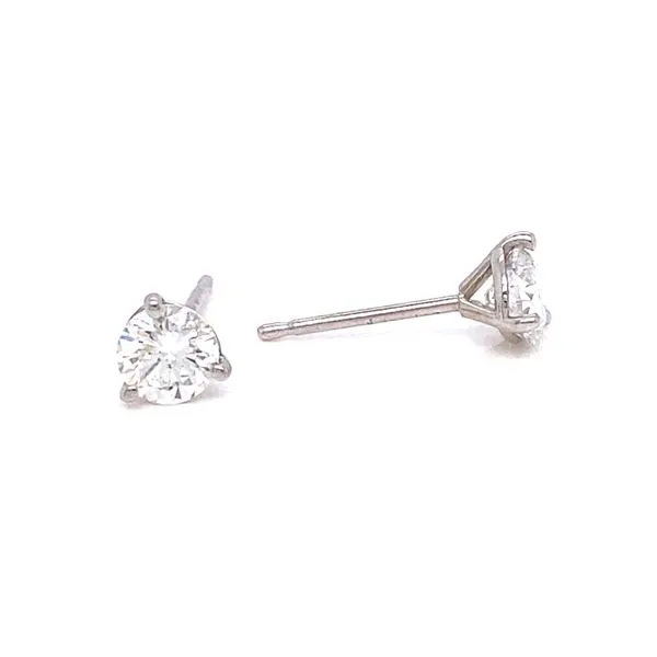 14K White Gold Diamond Martini Stud Earrings, .75cttw Image 3 Jaymark Jewelers Cold Spring, NY