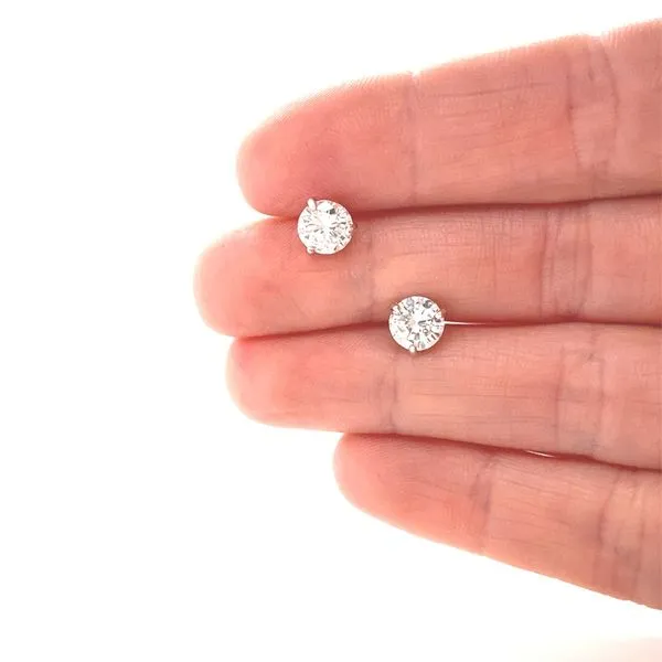 14K White Gold Diamond Martini Stud Earrings, 1.48cttw Image 2 Jaymark Jewelers Cold Spring, NY