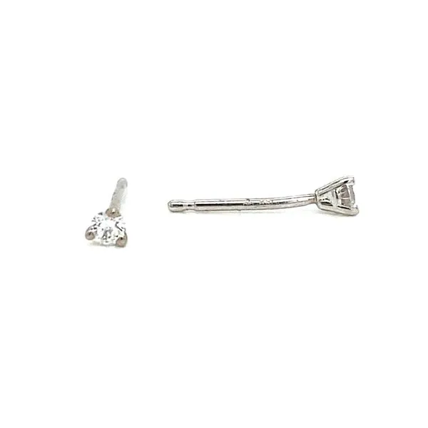 14K White Gold Martini Set Diamond Studs .10cttw Image 3 Jaymark Jewelers Cold Spring, NY