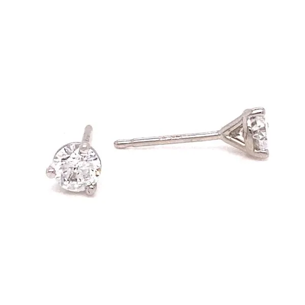 14K White Gold Diamond Martini Stud Earrings, .50cttw Image 3 Jaymark Jewelers Cold Spring, NY