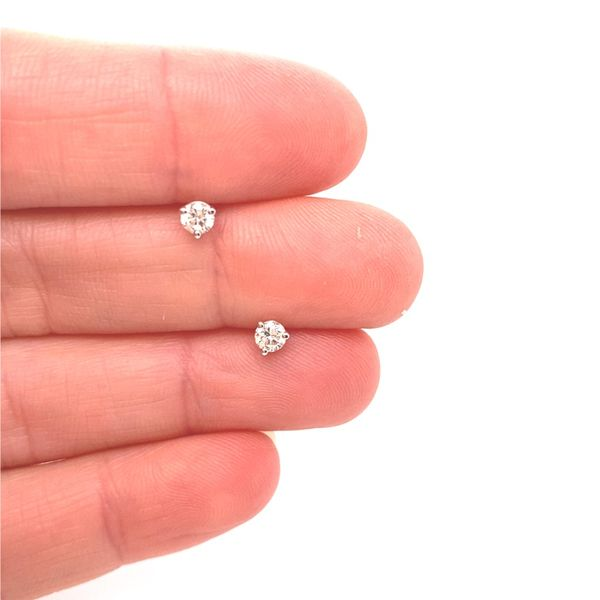 14K White Gold Diamond Martini Stud Earrings, .30cttw Image 2 Jaymark Jewelers Cold Spring, NY