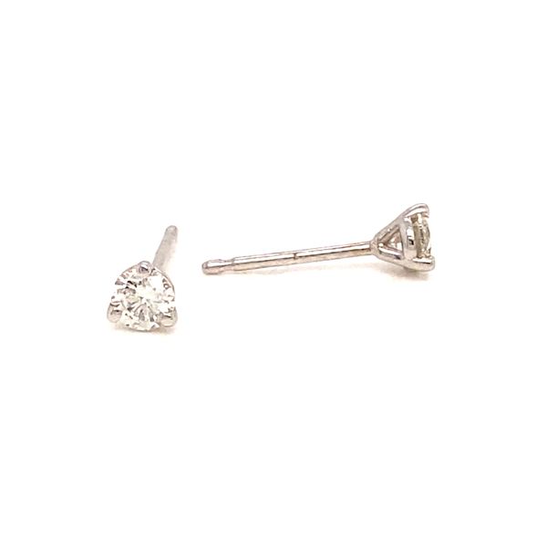 14K White Gold Diamond Martini Stud Earrings, .30cttw Image 3 Jaymark Jewelers Cold Spring, NY