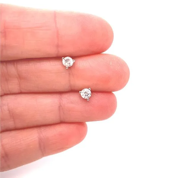 14K White Gold Diamond Martini Stud Earrings, .40cttw Image 2 Jaymark Jewelers Cold Spring, NY