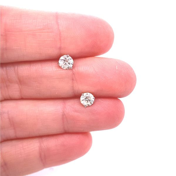 14K White Gold Diamond Martini Stud Earrings, .75cttw Image 2 Jaymark Jewelers Cold Spring, NY