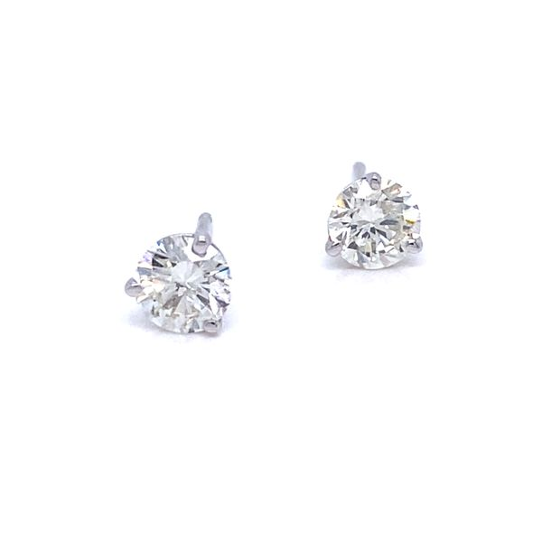 14K White Gold Diamond Martini Stud Earrings, .75cttw Jaymark Jewelers Cold Spring, NY