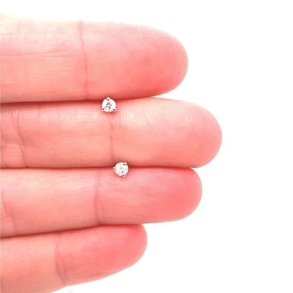 14K White Gold Martini Set Diamond Stud Earrings, .15cttw Image 2 Jaymark Jewelers Cold Spring, NY
