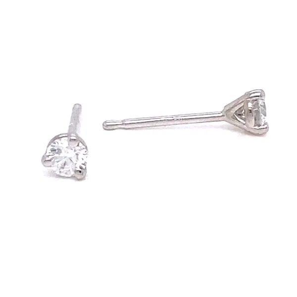 14K White Gold Diamond Martini Stud Earrings, .20cttw Image 3 Jaymark Jewelers Cold Spring, NY