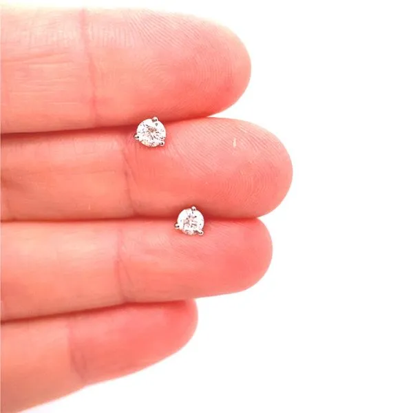 14K White Gold Diamond Martini Stud Earrings .40cttw Image 2 Jaymark Jewelers Cold Spring, NY