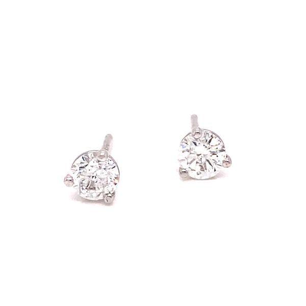 14K White Gold Diamond Martini Stud Earrings, .50cttw Jaymark Jewelers Cold Spring, NY