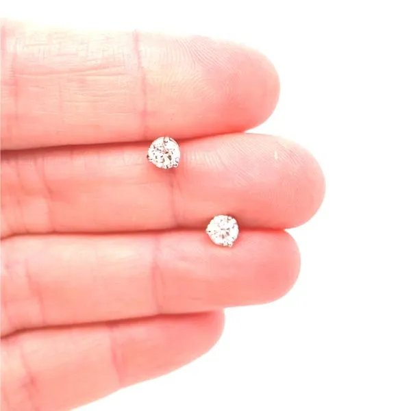 14K White Gold Diamond Martini Stud Earrings, .60cttw Image 2 Jaymark Jewelers Cold Spring, NY