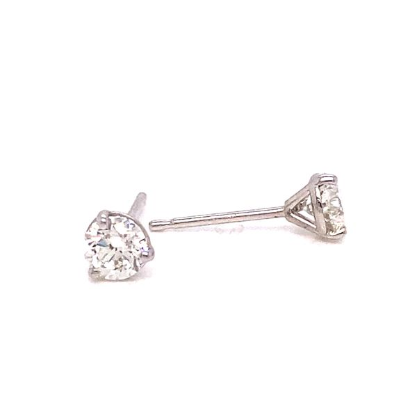 14K White Gold Diamond Martini Stud Earrings, .60cttw Image 3 Jaymark Jewelers Cold Spring, NY