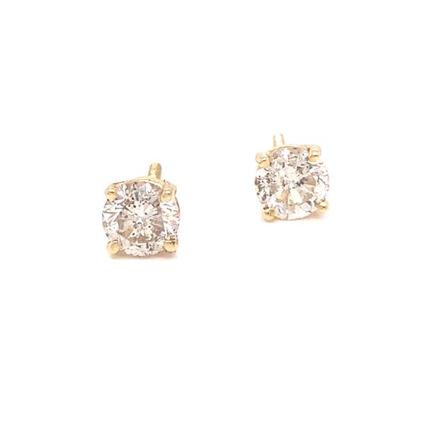 14K Yellow Gold Diamond Basket Stud Earrings, 1.25cttw Jaymark Jewelers Cold Spring, NY