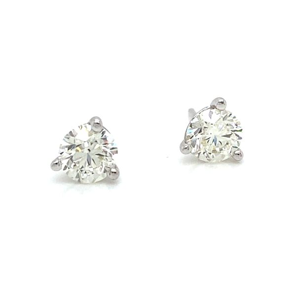 14K White Gold Diamond Stud Earrings, 1.40cttw Jaymark Jewelers Cold Spring, NY
