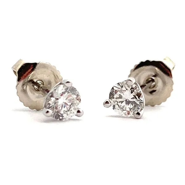 14K White Gold Diamond Martini Stud Earrings, .50cttw Jaymark Jewelers Cold Spring, NY