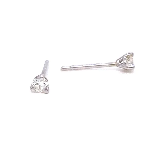 14K White Gold Martini Set Diamond Stud Earrings, .15cttw Image 3 Jaymark Jewelers Cold Spring, NY