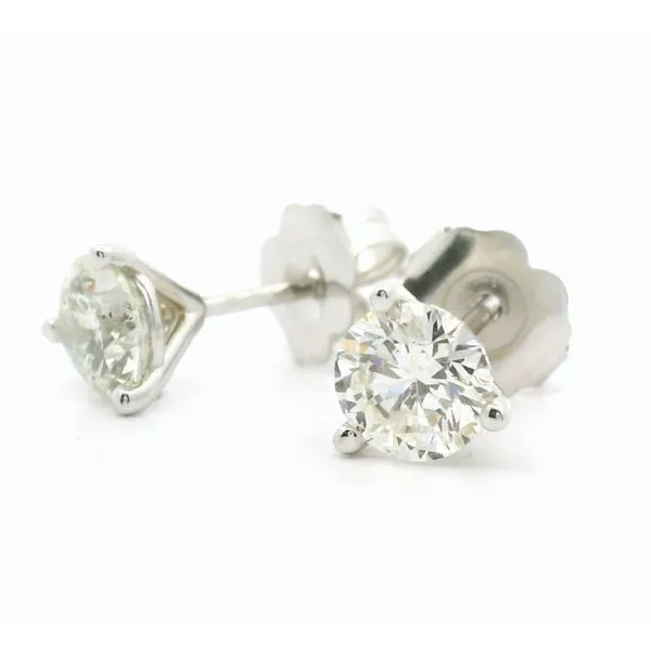 14K White Gold Diamond Martini Stud Earrings, 1.00cttw Image 2 Jaymark Jewelers Cold Spring, NY